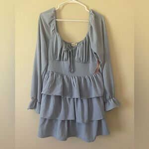 Inspired Hearts Blue Midi Dress